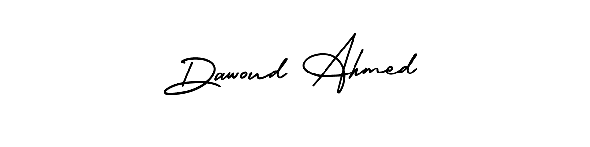 It looks lik you need a new signature style for name Dawoud Ahmed. Design unique handwritten (AmerikaSignatureDemo-Regular) signature with our free signature maker in just a few clicks. Dawoud Ahmed signature style 3 images and pictures png