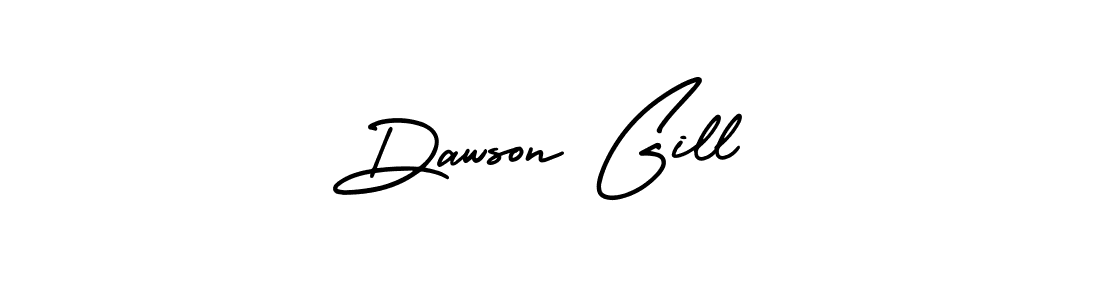 How to make Dawson Gill name signature. Use AmerikaSignatureDemo-Regular style for creating short signs online. This is the latest handwritten sign. Dawson Gill signature style 3 images and pictures png