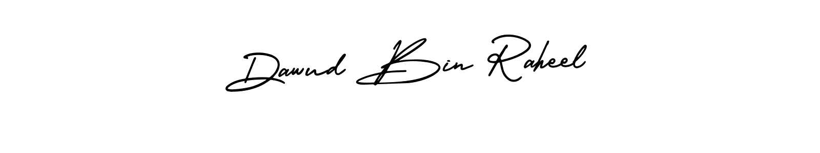 AmerikaSignatureDemo-Regular is a professional signature style that is perfect for those who want to add a touch of class to their signature. It is also a great choice for those who want to make their signature more unique. Get Dawud Bin Raheel name to fancy signature for free. Dawud Bin Raheel signature style 3 images and pictures png