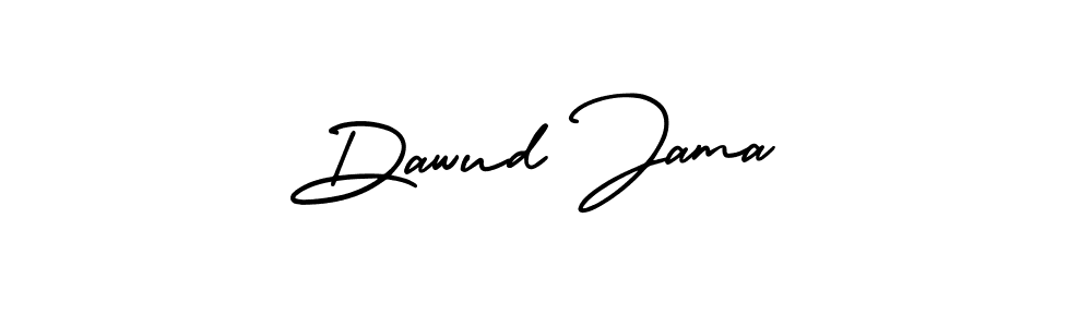 How to make Dawud Jama name signature. Use AmerikaSignatureDemo-Regular style for creating short signs online. This is the latest handwritten sign. Dawud Jama signature style 3 images and pictures png