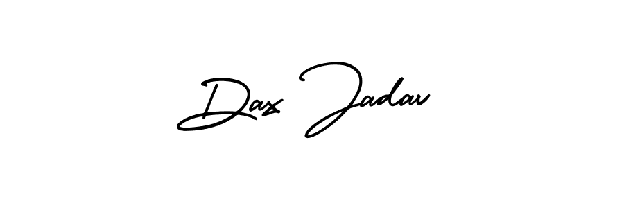 This is the best signature style for the Dax Jadav name. Also you like these signature font (AmerikaSignatureDemo-Regular). Mix name signature. Dax Jadav signature style 3 images and pictures png