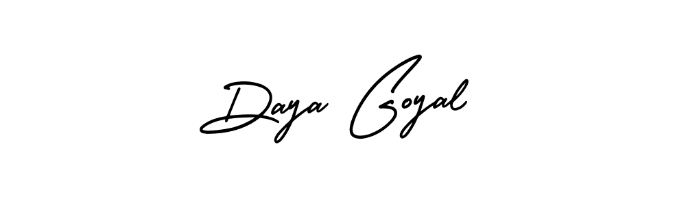 AmerikaSignatureDemo-Regular is a professional signature style that is perfect for those who want to add a touch of class to their signature. It is also a great choice for those who want to make their signature more unique. Get Daya Goyal name to fancy signature for free. Daya Goyal signature style 3 images and pictures png