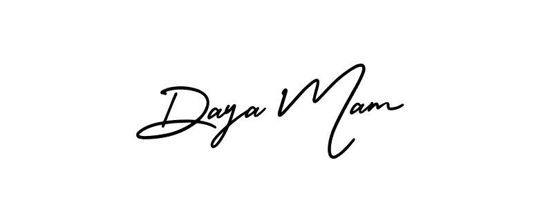 if you are searching for the best signature style for your name Daya Mam. so please give up your signature search. here we have designed multiple signature styles  using AmerikaSignatureDemo-Regular. Daya Mam signature style 3 images and pictures png