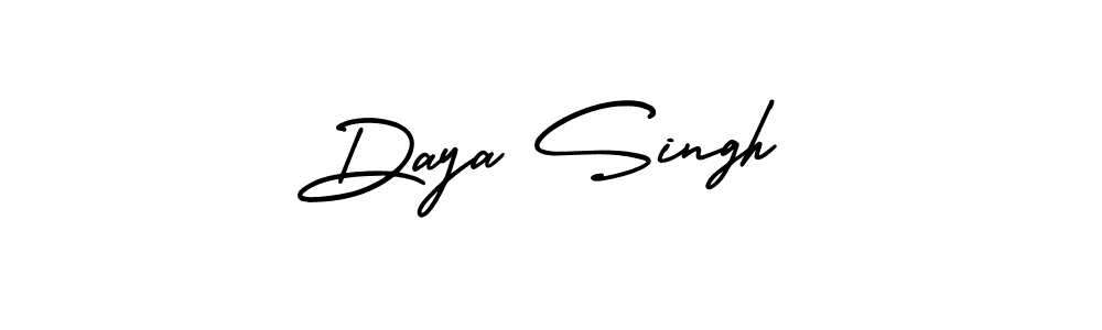 How to make Daya Singh name signature. Use AmerikaSignatureDemo-Regular style for creating short signs online. This is the latest handwritten sign. Daya Singh signature style 3 images and pictures png