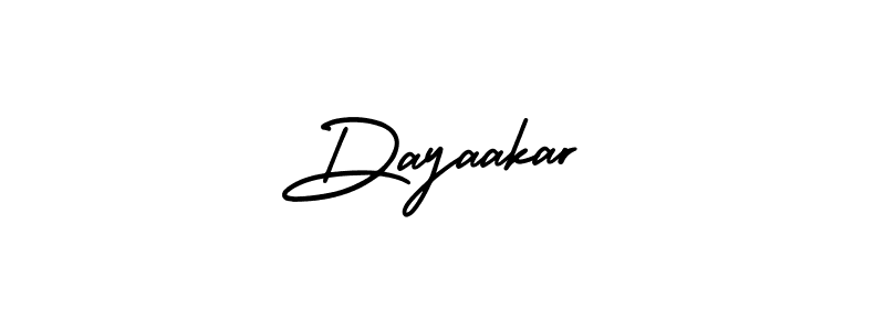 How to make Dayaakar signature? AmerikaSignatureDemo-Regular is a professional autograph style. Create handwritten signature for Dayaakar name. Dayaakar signature style 3 images and pictures png