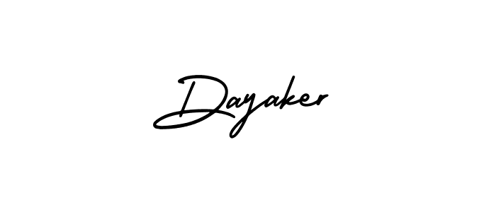 How to make Dayaker name signature. Use AmerikaSignatureDemo-Regular style for creating short signs online. This is the latest handwritten sign. Dayaker signature style 3 images and pictures png