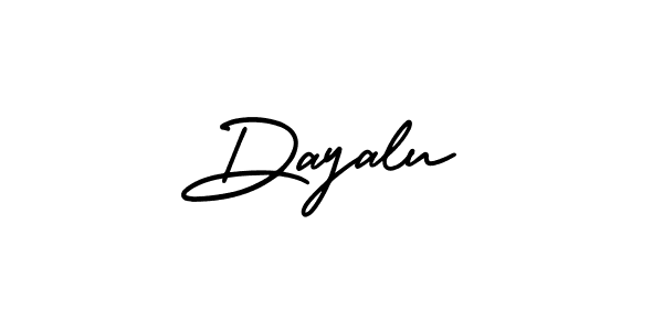 The best way (AmerikaSignatureDemo-Regular) to make a short signature is to pick only two or three words in your name. The name Dayalu include a total of six letters. For converting this name. Dayalu signature style 3 images and pictures png