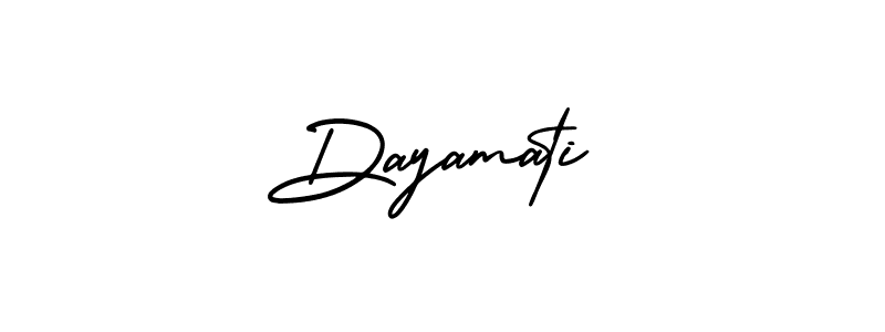 Use a signature maker to create a handwritten signature online. With this signature software, you can design (AmerikaSignatureDemo-Regular) your own signature for name Dayamati. Dayamati signature style 3 images and pictures png