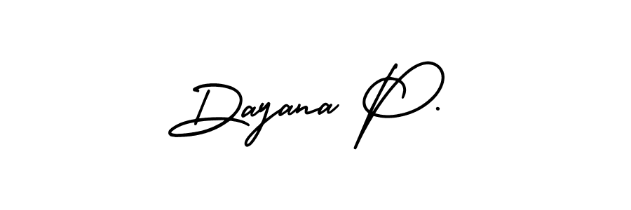 Best and Professional Signature Style for Dayana P.. AmerikaSignatureDemo-Regular Best Signature Style Collection. Dayana P. signature style 3 images and pictures png