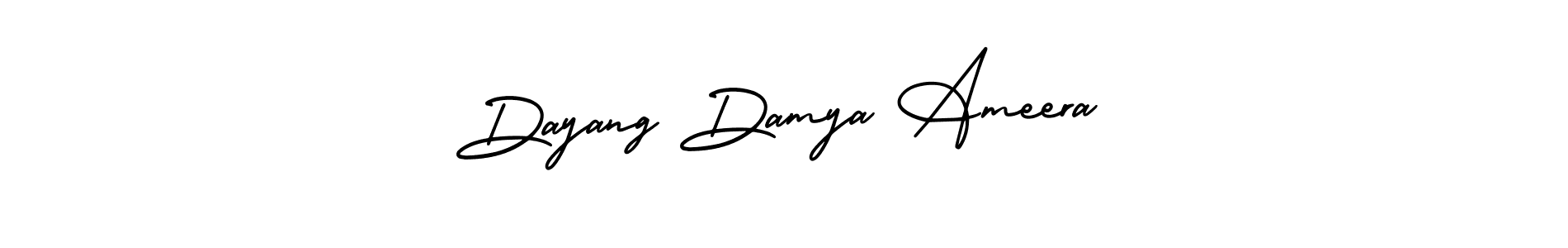 Also You can easily find your signature by using the search form. We will create Dayang Damya Ameera name handwritten signature images for you free of cost using AmerikaSignatureDemo-Regular sign style. Dayang Damya Ameera signature style 3 images and pictures png