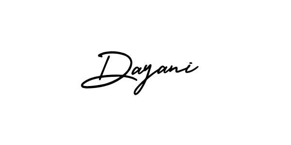 Design your own signature with our free online signature maker. With this signature software, you can create a handwritten (AmerikaSignatureDemo-Regular) signature for name Dayani. Dayani signature style 3 images and pictures png