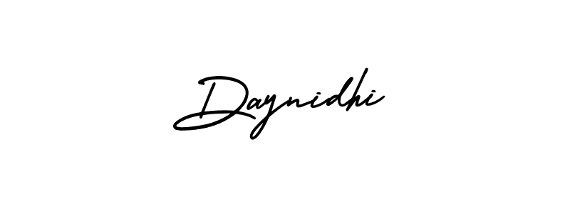 The best way (AmerikaSignatureDemo-Regular) to make a short signature is to pick only two or three words in your name. The name Daynidhi include a total of six letters. For converting this name. Daynidhi signature style 3 images and pictures png