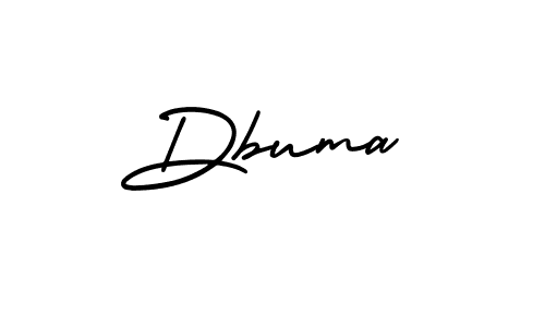 How to make Dbuma name signature. Use AmerikaSignatureDemo-Regular style for creating short signs online. This is the latest handwritten sign. Dbuma signature style 3 images and pictures png