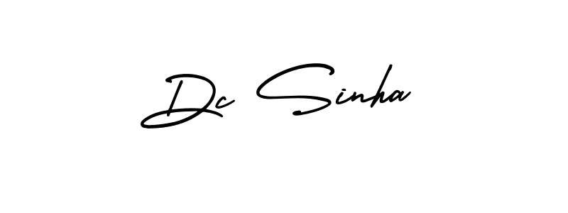 How to make Dc Sinha name signature. Use AmerikaSignatureDemo-Regular style for creating short signs online. This is the latest handwritten sign. Dc Sinha signature style 3 images and pictures png