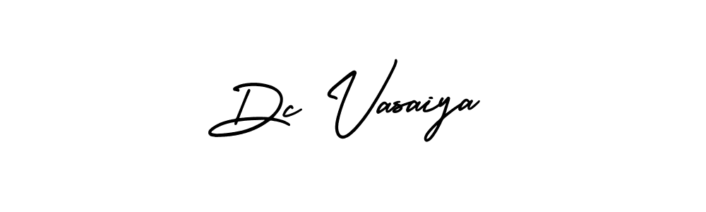 Make a beautiful signature design for name Dc Vasaiya. With this signature (AmerikaSignatureDemo-Regular) style, you can create a handwritten signature for free. Dc Vasaiya signature style 3 images and pictures png