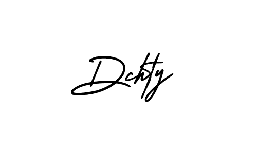 Dchty stylish signature style. Best Handwritten Sign (AmerikaSignatureDemo-Regular) for my name. Handwritten Signature Collection Ideas for my name Dchty. Dchty signature style 3 images and pictures png