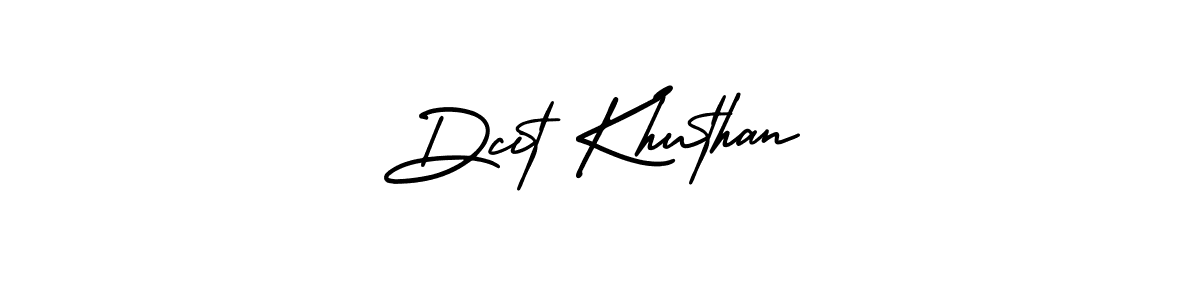 Dcit Khuthan stylish signature style. Best Handwritten Sign (AmerikaSignatureDemo-Regular) for my name. Handwritten Signature Collection Ideas for my name Dcit Khuthan. Dcit Khuthan signature style 3 images and pictures png