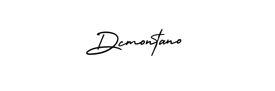 It looks lik you need a new signature style for name Dcmontano. Design unique handwritten (AmerikaSignatureDemo-Regular) signature with our free signature maker in just a few clicks. Dcmontano signature style 3 images and pictures png