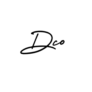 How to make Dco name signature. Use AmerikaSignatureDemo-Regular style for creating short signs online. This is the latest handwritten sign. Dco signature style 3 images and pictures png