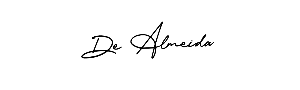 Make a beautiful signature design for name De Almeida. With this signature (AmerikaSignatureDemo-Regular) style, you can create a handwritten signature for free. De Almeida signature style 3 images and pictures png