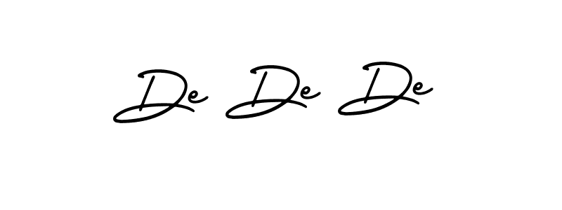 Design your own signature with our free online signature maker. With this signature software, you can create a handwritten (AmerikaSignatureDemo-Regular) signature for name De De De. De De De signature style 3 images and pictures png