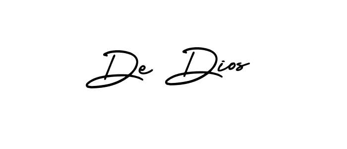 Use a signature maker to create a handwritten signature online. With this signature software, you can design (AmerikaSignatureDemo-Regular) your own signature for name De Dios. De Dios signature style 3 images and pictures png