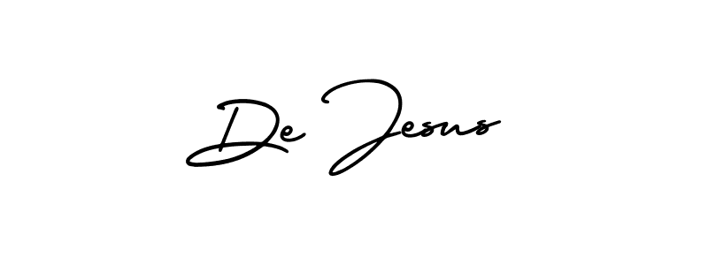 You should practise on your own different ways (AmerikaSignatureDemo-Regular) to write your name (De Jesus) in signature. don't let someone else do it for you. De Jesus signature style 3 images and pictures png