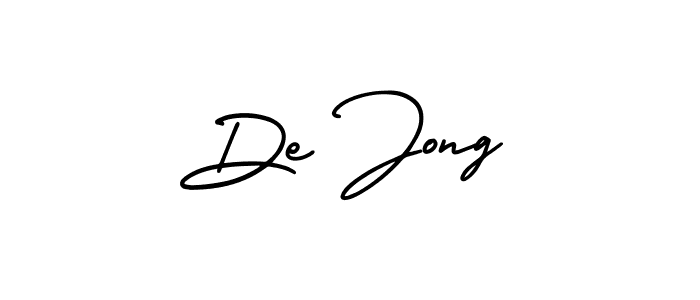 Design your own signature with our free online signature maker. With this signature software, you can create a handwritten (AmerikaSignatureDemo-Regular) signature for name De Jong. De Jong signature style 3 images and pictures png