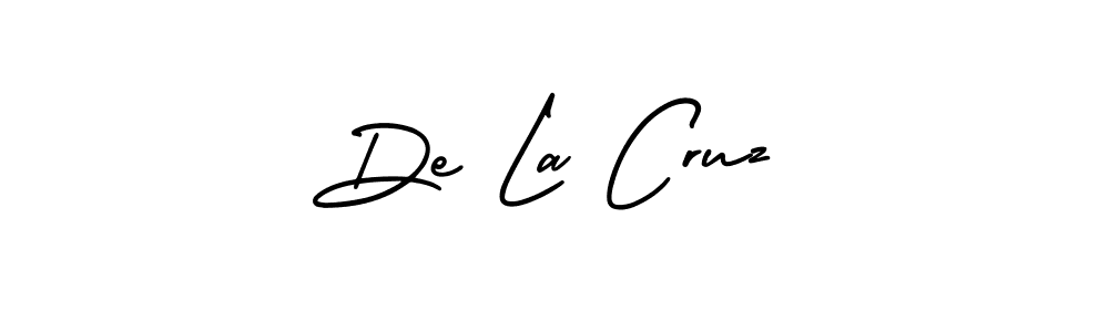 How to make De La Cruz name signature. Use AmerikaSignatureDemo-Regular style for creating short signs online. This is the latest handwritten sign. De La Cruz signature style 3 images and pictures png