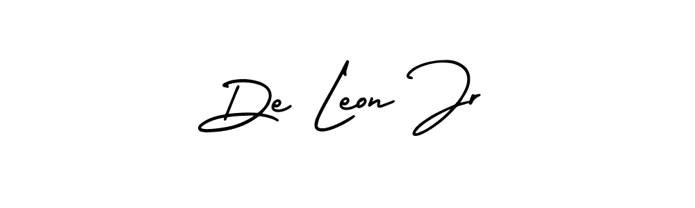 AmerikaSignatureDemo-Regular is a professional signature style that is perfect for those who want to add a touch of class to their signature. It is also a great choice for those who want to make their signature more unique. Get De Leon Jr name to fancy signature for free. De Leon Jr signature style 3 images and pictures png