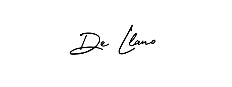 The best way (AmerikaSignatureDemo-Regular) to make a short signature is to pick only two or three words in your name. The name De Llano include a total of six letters. For converting this name. De Llano signature style 3 images and pictures png