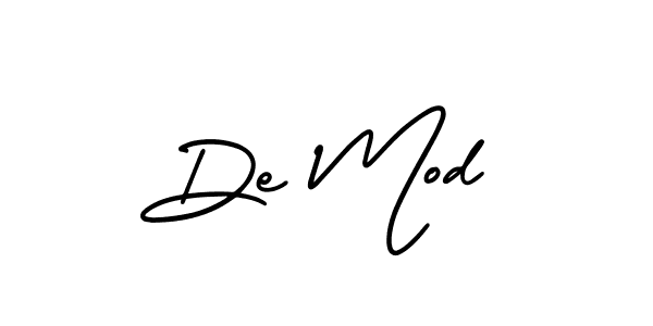 You should practise on your own different ways (AmerikaSignatureDemo-Regular) to write your name (De Mod) in signature. don't let someone else do it for you. De Mod signature style 3 images and pictures png