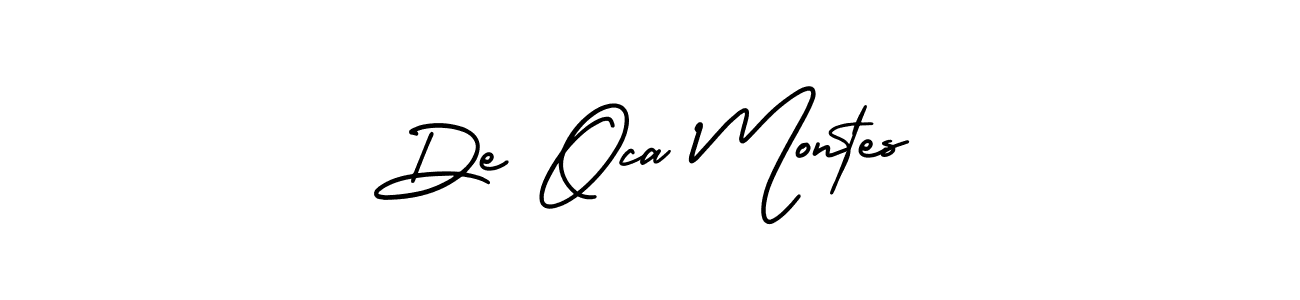 The best way (AmerikaSignatureDemo-Regular) to make a short signature is to pick only two or three words in your name. The name De Oca Montes include a total of six letters. For converting this name. De Oca Montes signature style 3 images and pictures png