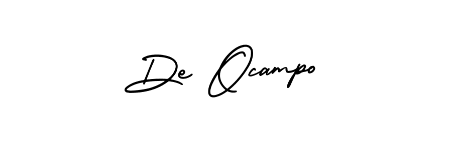 AmerikaSignatureDemo-Regular is a professional signature style that is perfect for those who want to add a touch of class to their signature. It is also a great choice for those who want to make their signature more unique. Get De Ocampo name to fancy signature for free. De Ocampo signature style 3 images and pictures png