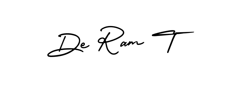 How to Draw De Ram T signature style? AmerikaSignatureDemo-Regular is a latest design signature styles for name De Ram T. De Ram T signature style 3 images and pictures png