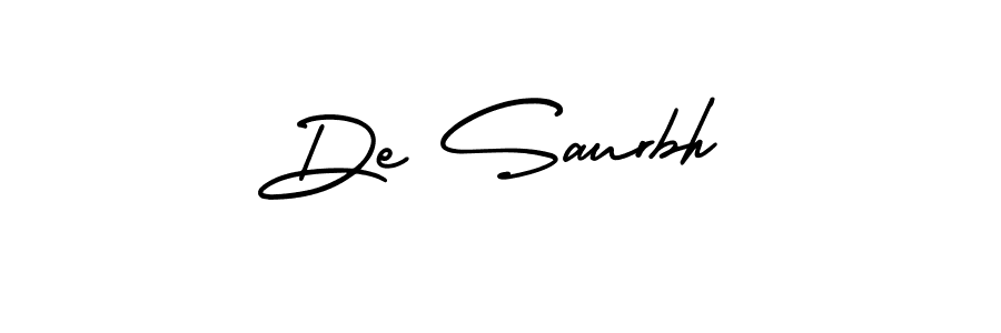 Use a signature maker to create a handwritten signature online. With this signature software, you can design (AmerikaSignatureDemo-Regular) your own signature for name De Saurbh. De Saurbh signature style 3 images and pictures png