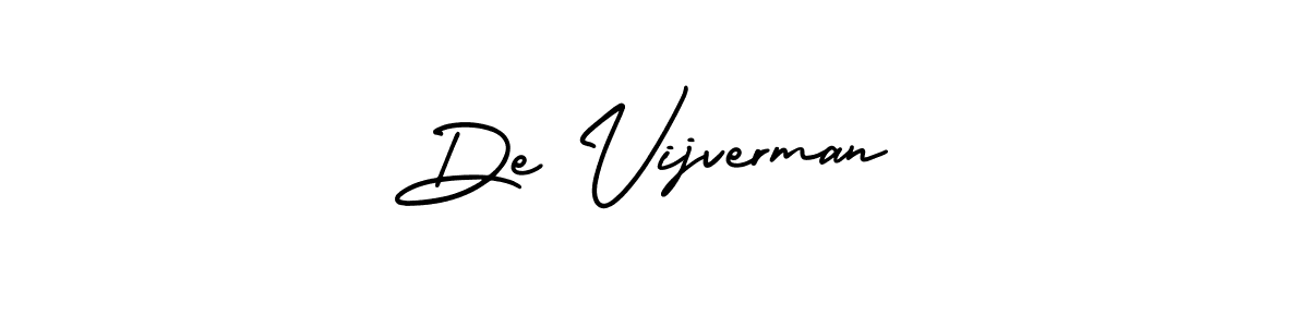 How to make De Vijverman name signature. Use AmerikaSignatureDemo-Regular style for creating short signs online. This is the latest handwritten sign. De Vijverman signature style 3 images and pictures png