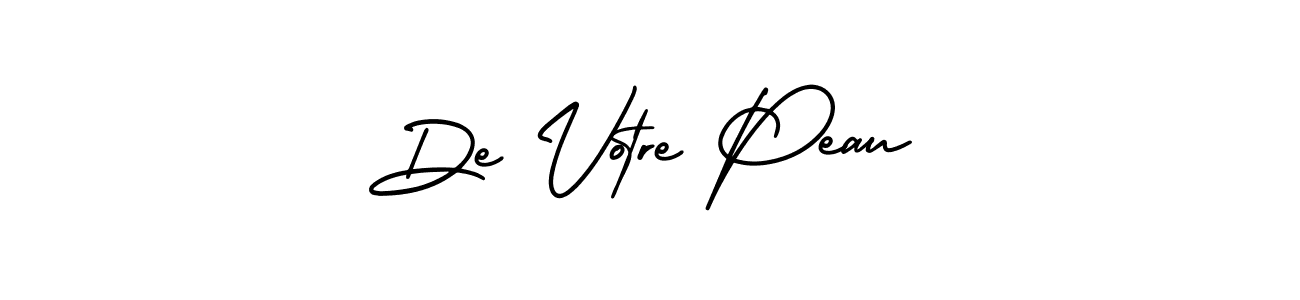How to Draw De Votre Peau signature style? AmerikaSignatureDemo-Regular is a latest design signature styles for name De Votre Peau. De Votre Peau signature style 3 images and pictures png