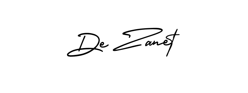 Make a beautiful signature design for name De Zanet. With this signature (AmerikaSignatureDemo-Regular) style, you can create a handwritten signature for free. De Zanet signature style 3 images and pictures png