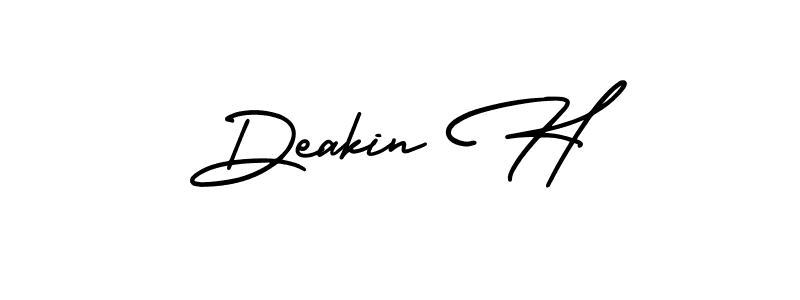 if you are searching for the best signature style for your name Deakin H. so please give up your signature search. here we have designed multiple signature styles  using AmerikaSignatureDemo-Regular. Deakin H signature style 3 images and pictures png