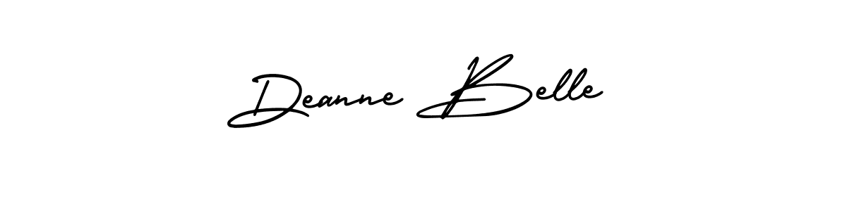 Make a beautiful signature design for name Deanne Belle. With this signature (AmerikaSignatureDemo-Regular) style, you can create a handwritten signature for free. Deanne Belle signature style 3 images and pictures png