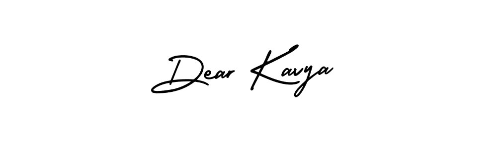 It looks lik you need a new signature style for name Dear Kavya. Design unique handwritten (AmerikaSignatureDemo-Regular) signature with our free signature maker in just a few clicks. Dear Kavya signature style 3 images and pictures png