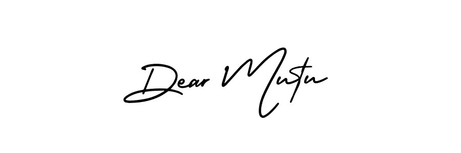 How to Draw Dear Mutu signature style? AmerikaSignatureDemo-Regular is a latest design signature styles for name Dear Mutu. Dear Mutu signature style 3 images and pictures png