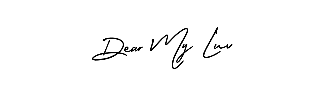 How to make Dear My Luv signature? AmerikaSignatureDemo-Regular is a professional autograph style. Create handwritten signature for Dear My Luv name. Dear My Luv signature style 3 images and pictures png