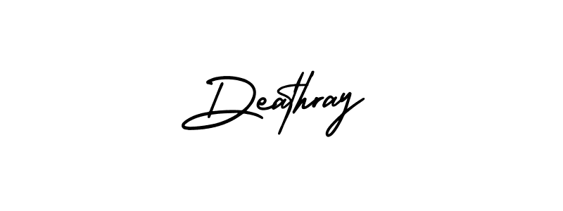How to make Deathray signature? AmerikaSignatureDemo-Regular is a professional autograph style. Create handwritten signature for Deathray name. Deathray signature style 3 images and pictures png