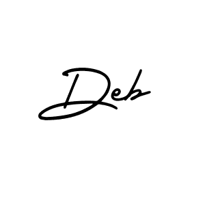 Deb stylish signature style. Best Handwritten Sign (AmerikaSignatureDemo-Regular) for my name. Handwritten Signature Collection Ideas for my name Deb. Deb signature style 3 images and pictures png