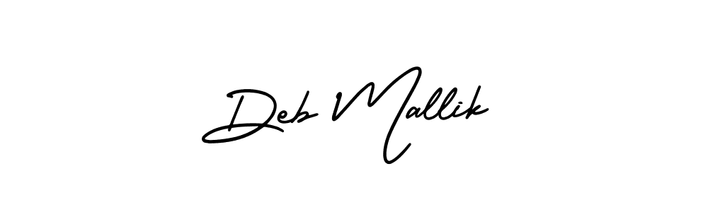 Create a beautiful signature design for name Deb Mallik. With this signature (AmerikaSignatureDemo-Regular) fonts, you can make a handwritten signature for free. Deb Mallik signature style 3 images and pictures png