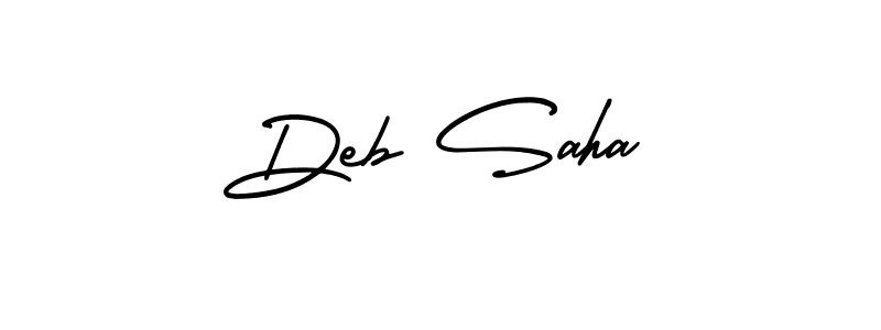 How to make Deb Saha name signature. Use AmerikaSignatureDemo-Regular style for creating short signs online. This is the latest handwritten sign. Deb Saha signature style 3 images and pictures png