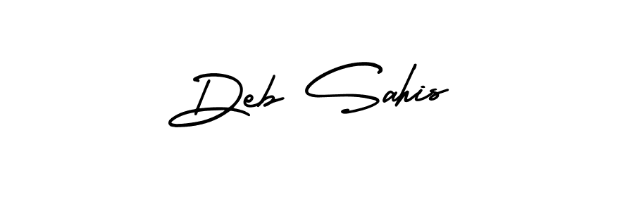 How to make Deb Sahis signature? AmerikaSignatureDemo-Regular is a professional autograph style. Create handwritten signature for Deb Sahis name. Deb Sahis signature style 3 images and pictures png