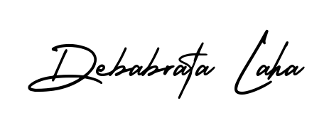 Master the art of signing with Debabrata Laha written in fluent AmerikaSignatureDemo-Regular script. A great template to practice and refine your handwriting. Debabrata Laha signature style 3 images and pictures png